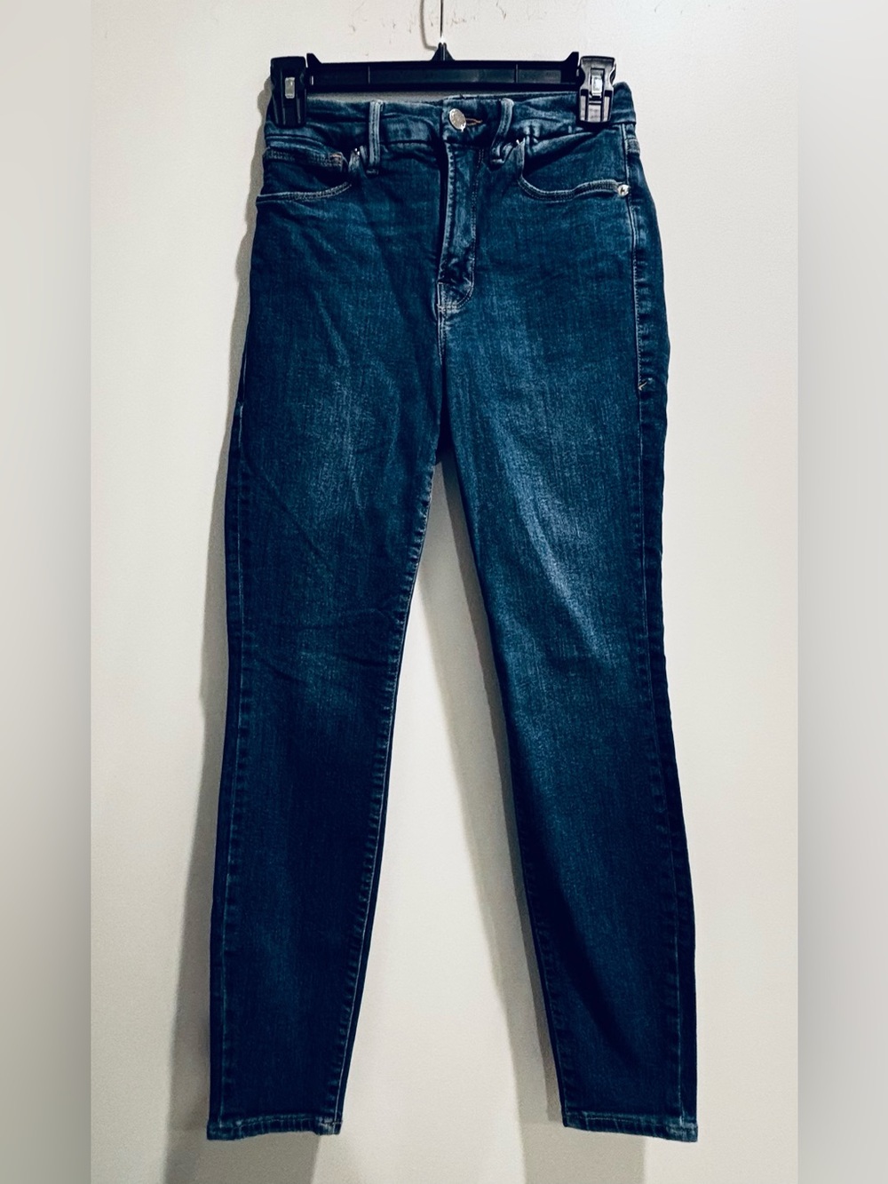 Good American Dark Blue High-Rise Skinny Jeans
